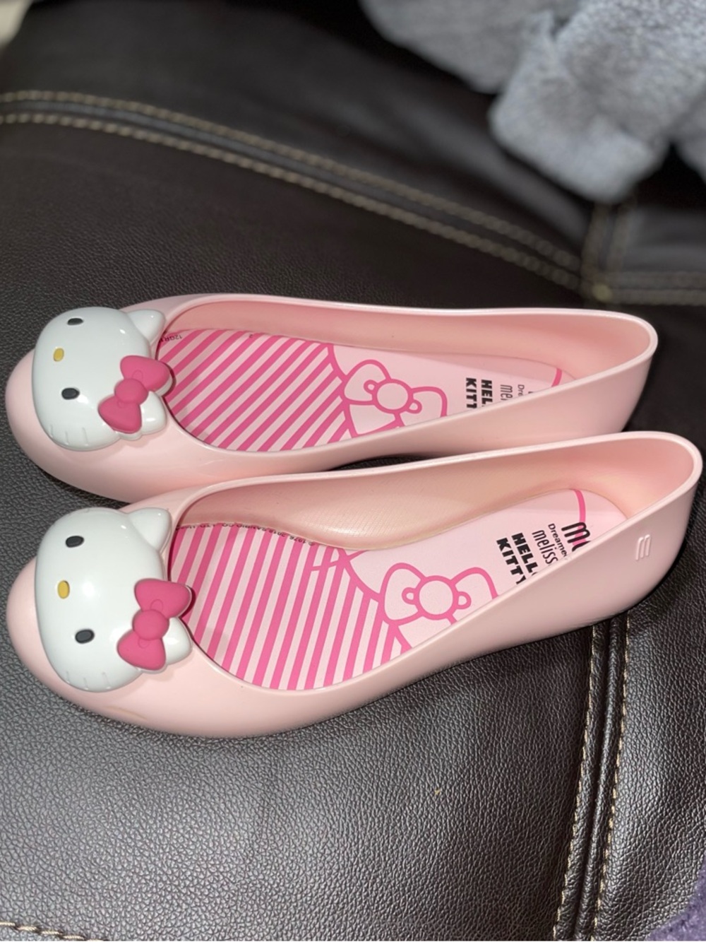 Mel by Melissa Pink Hello Kitty Jelly Flats for Kids - Picture 3 of 12